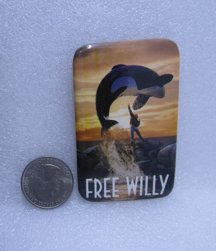Free Willy Movie Button Pin
