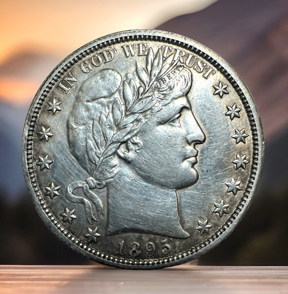 1995o 50c Barber Half Dollar, About Uncirculated