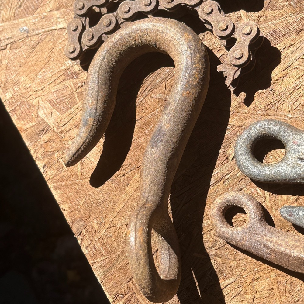 2 Heavy Duty, Rigging Tow Crane Hooks 7" + 2 tow hooks, steampunk