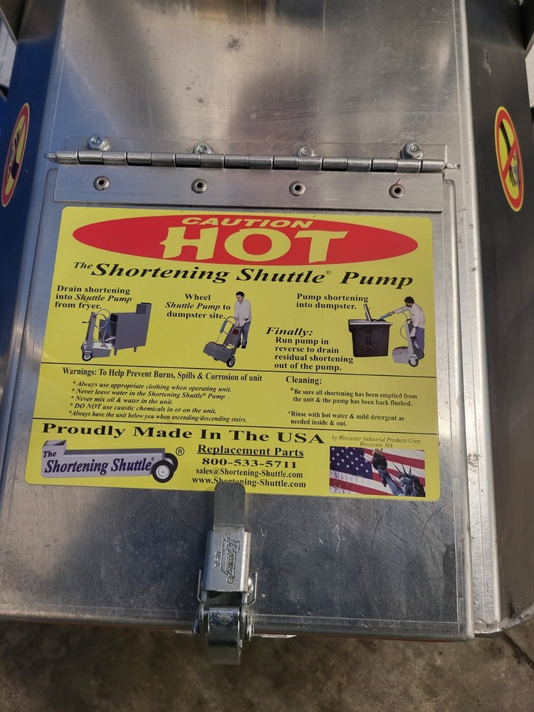 SHORTENING SHUTTLE DISPOSAL CADDY PUMP