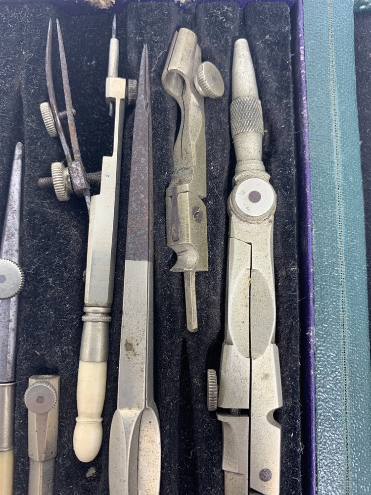 WW 2 Japanese drafting tools map making navigation Army Navy Marines collectible