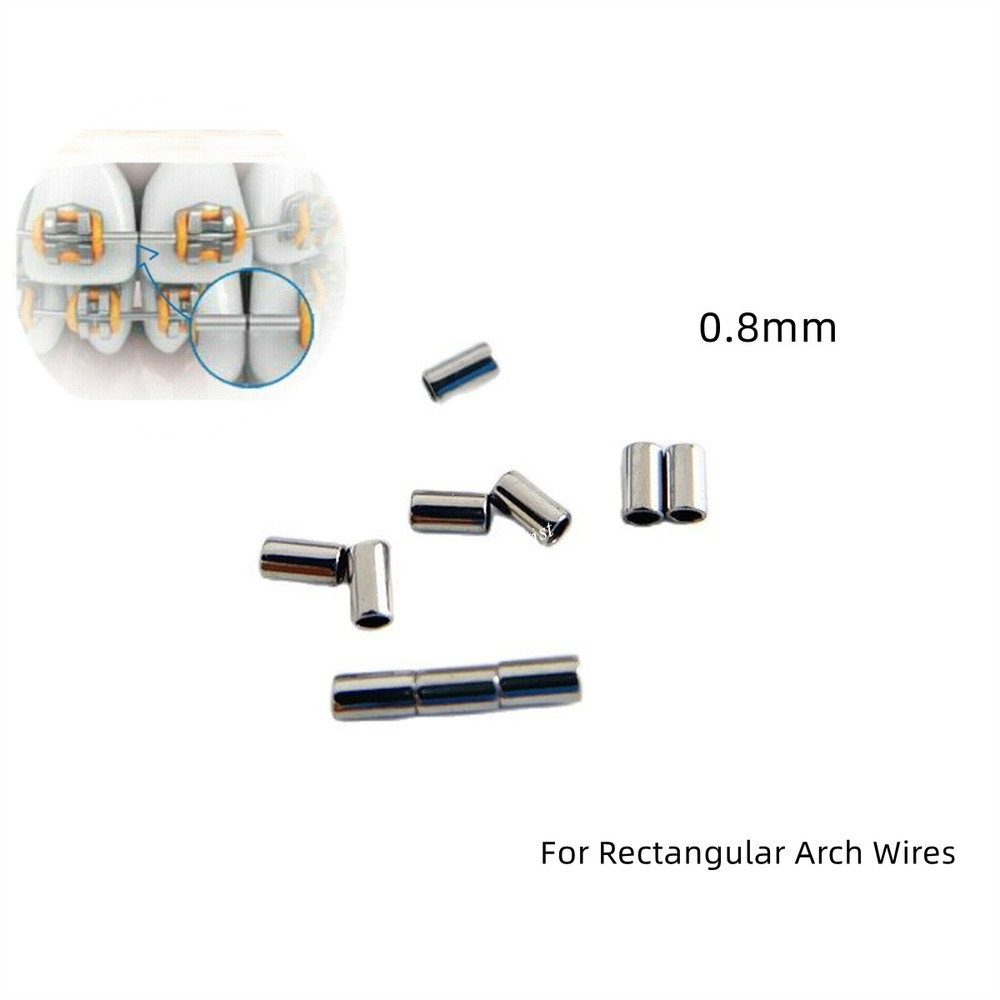 Dental Mini Stop Crimpable Hooks Orthodontic Rectangular Archwires 0.8mm Sealled