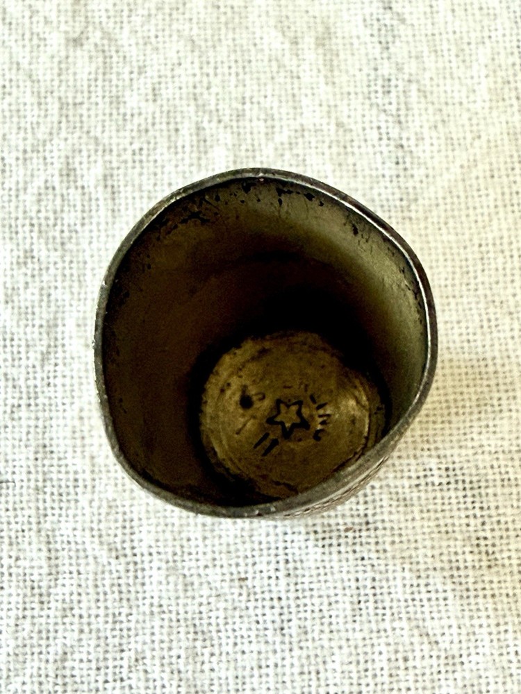 Antique Sterling Marked With Star No. 11 Silver Thimble