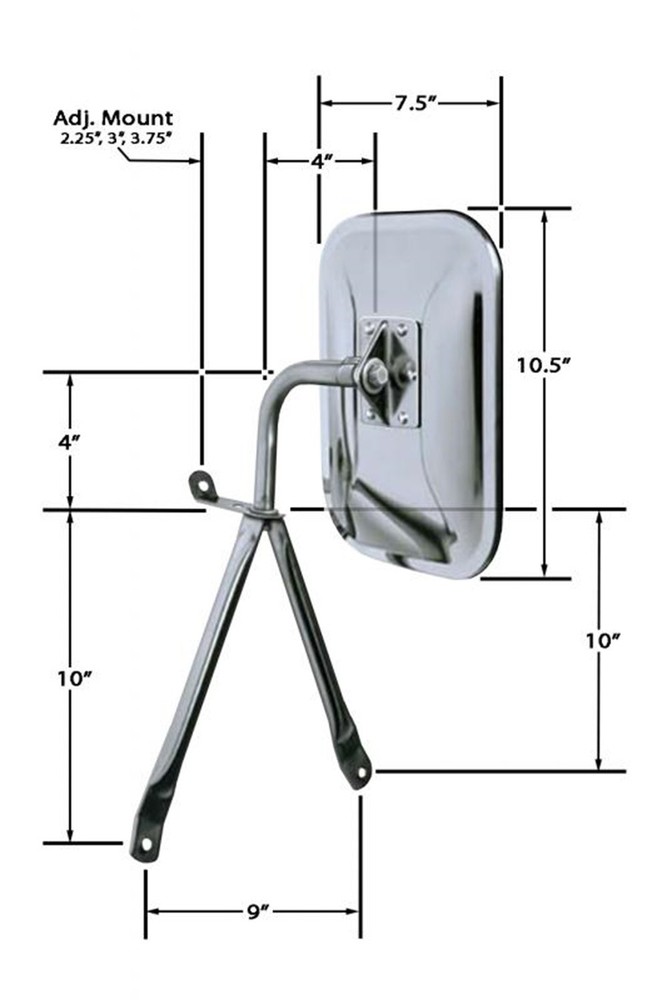CIPA Mirrors 45500 OE Style Lowmount Mirror