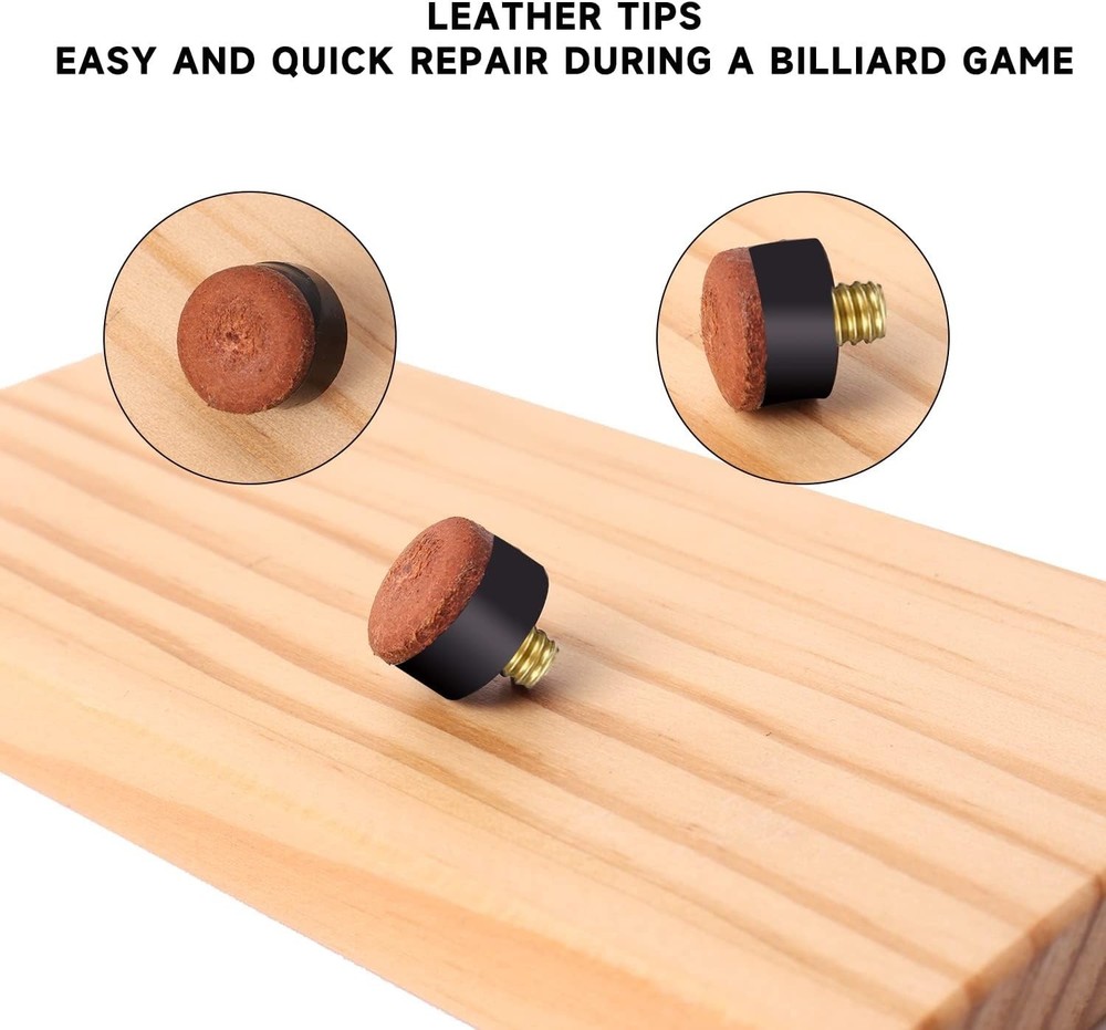 10 Puntas De Taco De Billar De 13 Mm
