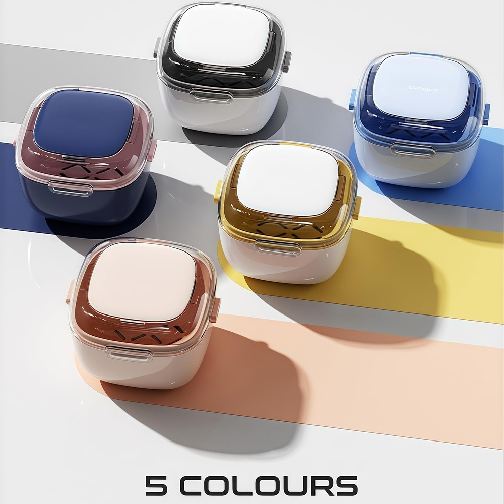 Denture Case, Retainer Cleaning Box, Large Capacity Container Blue