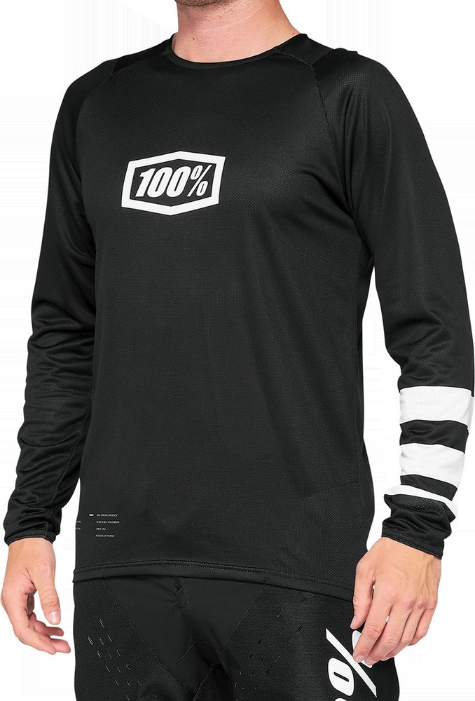 100% R-Core Concept Long-Sleeve Jerseys Sm Black/White