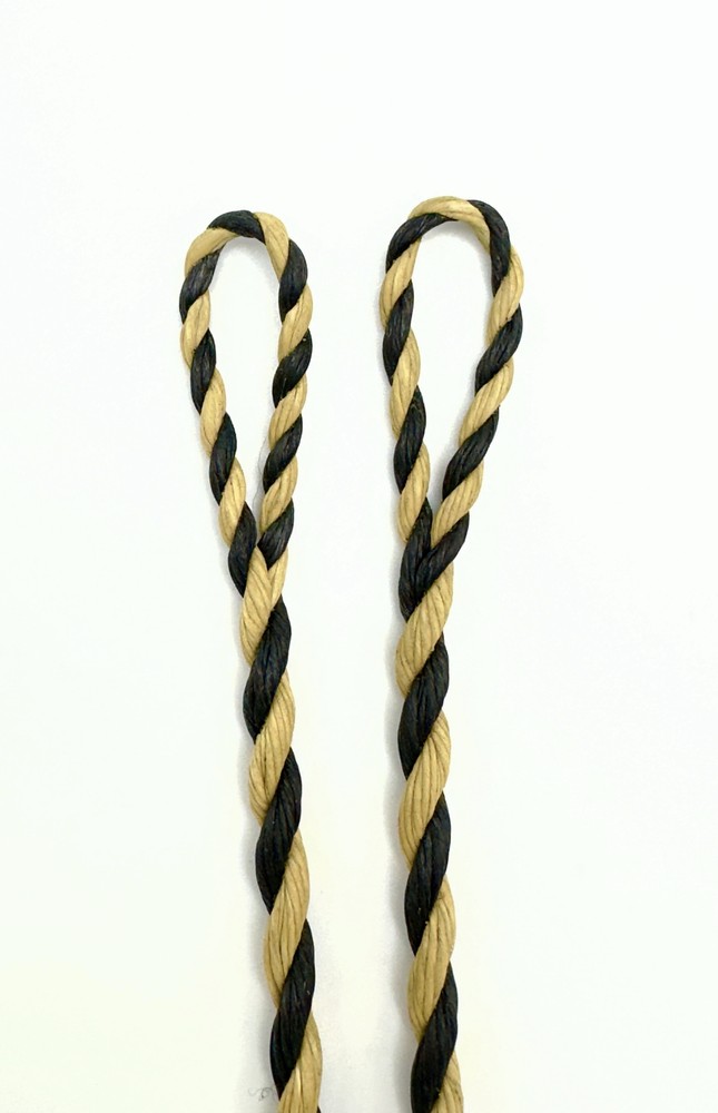 Longbow Flemish Archery Bowstring - FF - Traditional Bowstrings Black and Bronze