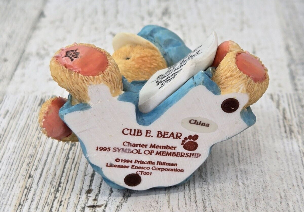 Cherished Teddies Cub E. Bear Charter Membership 1995 Enesco