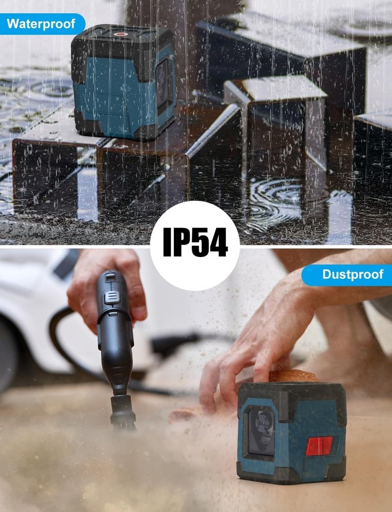 100ft Self-Balancing Laser Level with 360° Rotation - Precision Tool for Pros
