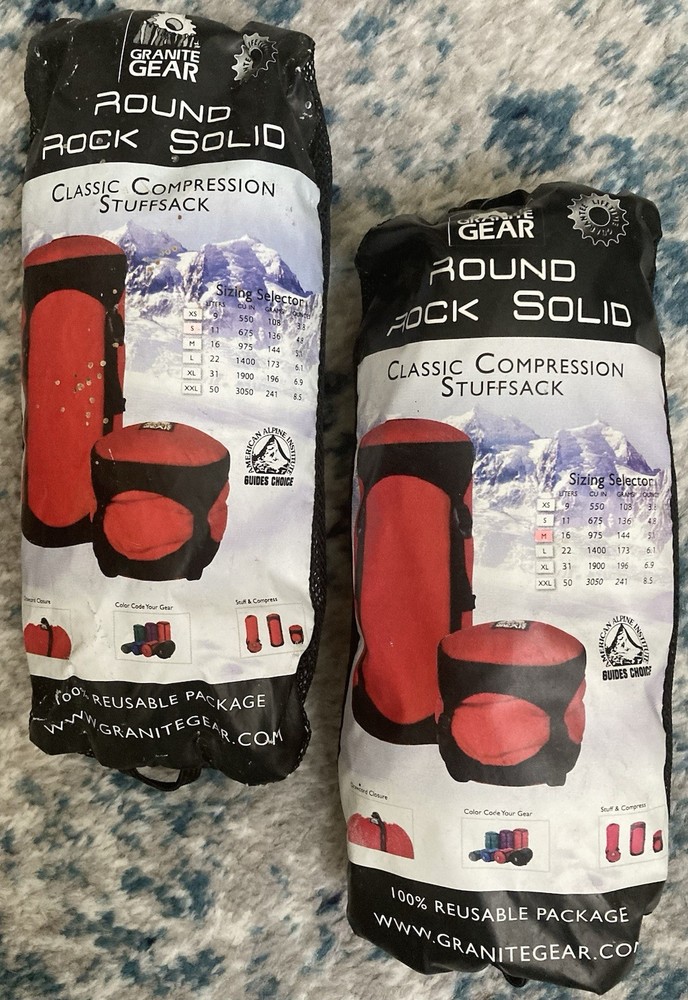 Granite Gear Round Rock Solid Compression Stuffsacks - Small 11 L or Medium 16 L