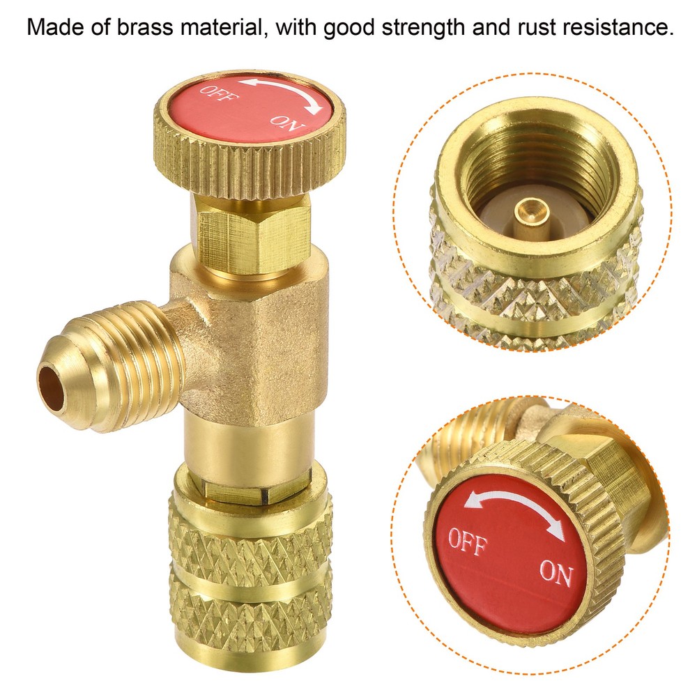 Charging Valve 5/16 SAE Thread Adapters Shut-off Flow Control