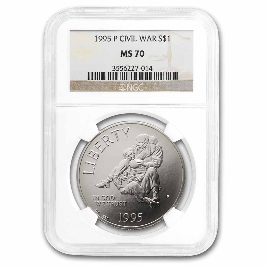 1995-P Civil War $1 Silver Commem MS-70 NGC