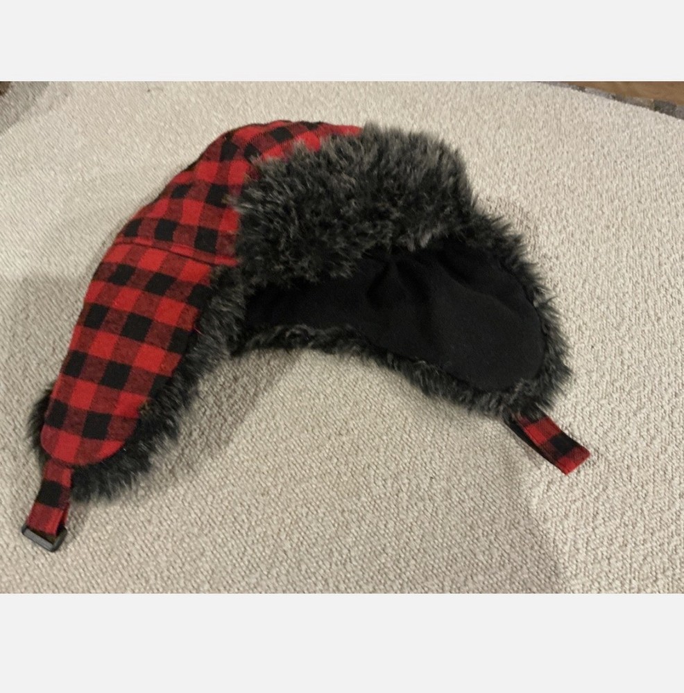 Target Childrens Trapper hat Red plaid