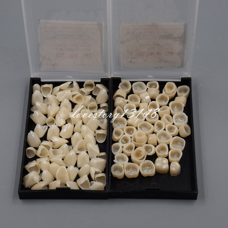 2 Packs Dental Temporary Crown Material For Anterior + Molar Teeth Veneers