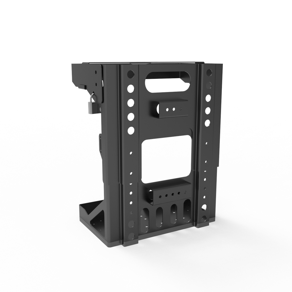 Adjustable Backpack Blower Sprayer Rack for Open & Enclosed Landscape Trailer