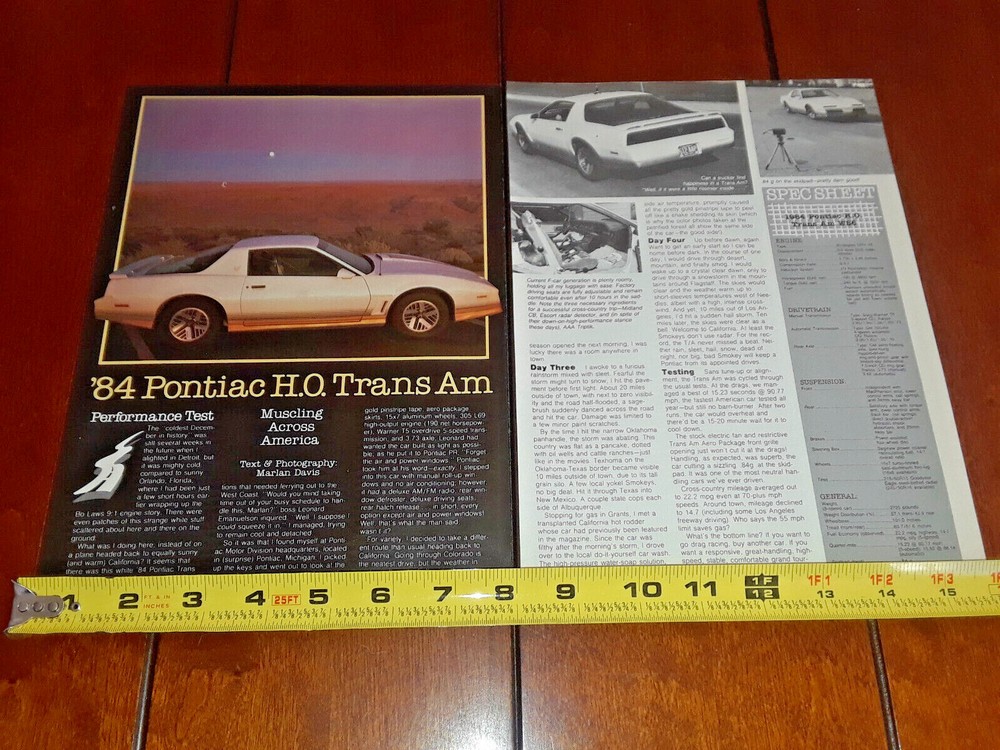 1984 PONTIAC TRANS AM ORIGINAL ARTICLE