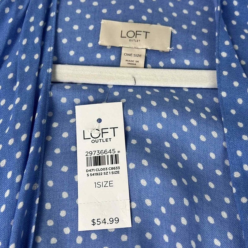 Loft blue polka dot kimono Blue and White One Size