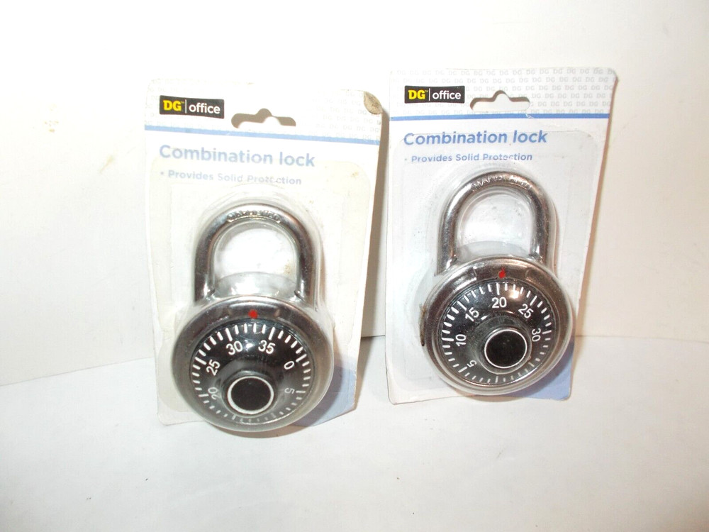 2 NOS! DG OFFICE 2.5" DIAL COMBINATION LOCK Provides Solid Protection  FREE-SHIP