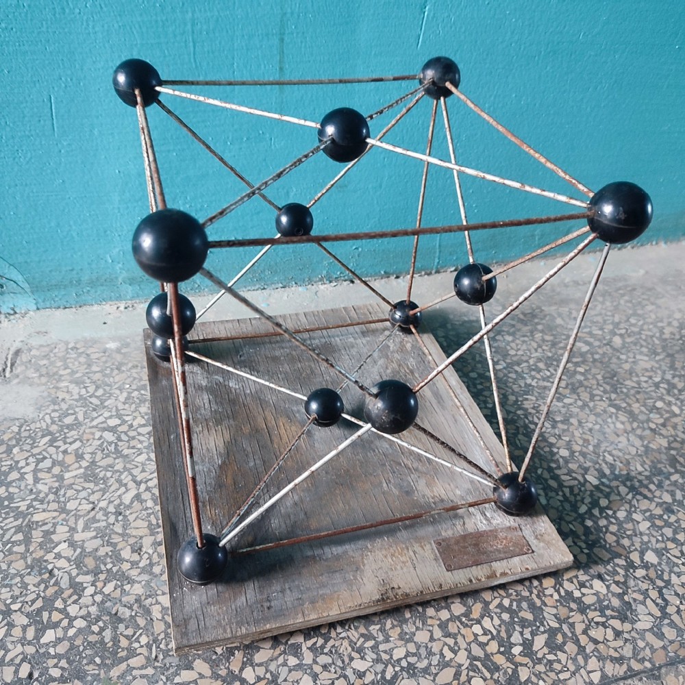 Vintage educational atomic molecular model chemistry crystal structure