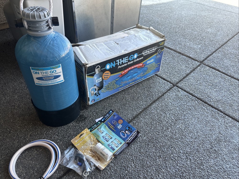 On The Go OTG Double Standard Portable Water Softener System RV Boat NOS