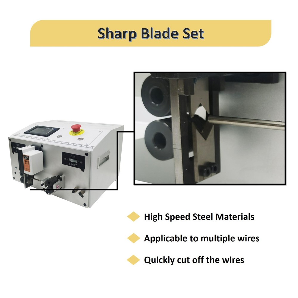 Full Automatic 0.1-4.5mm² BVR Wires Stripping Cutting Machine w Program Control