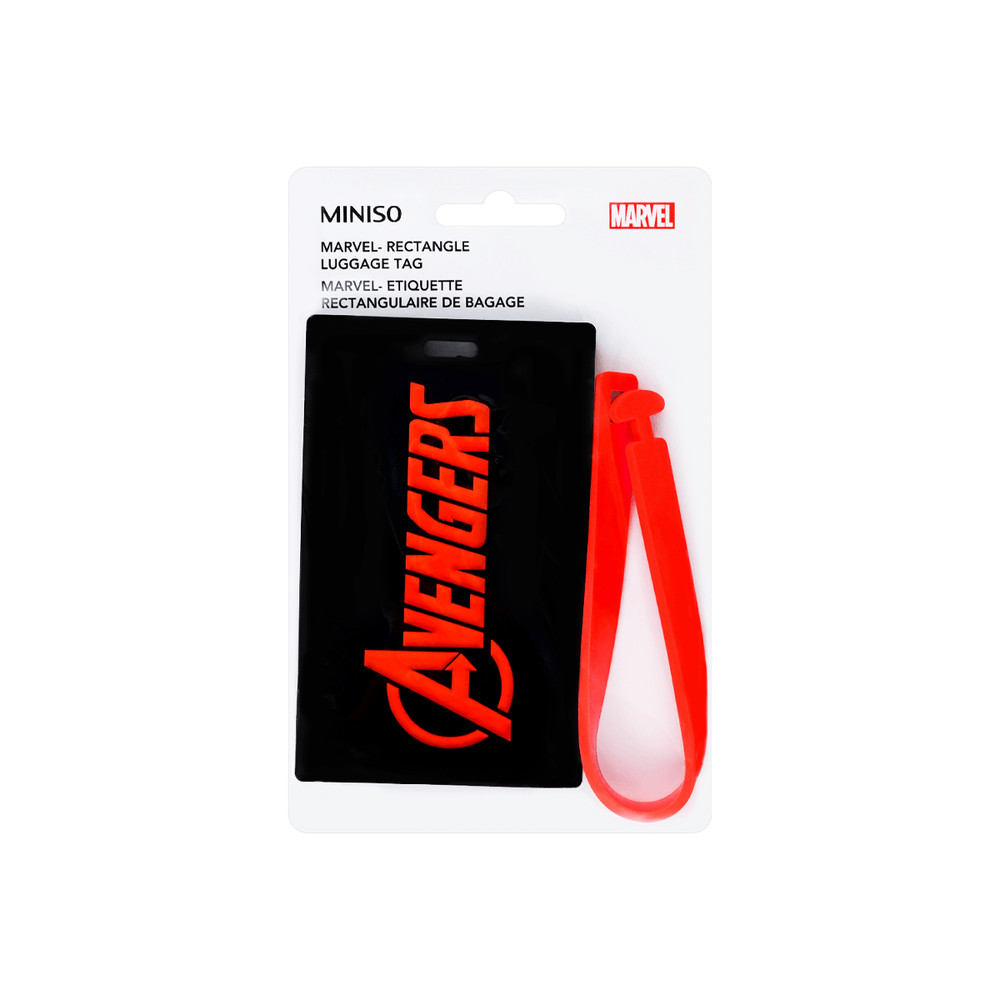 MINISO x MARVEL Avengers Logo Travel Rectangle Luggage Tag New