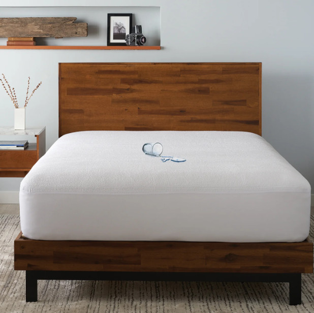 Ella Jayne Premium Terry Cloth Waterproof Mattress Protector Queen NEW