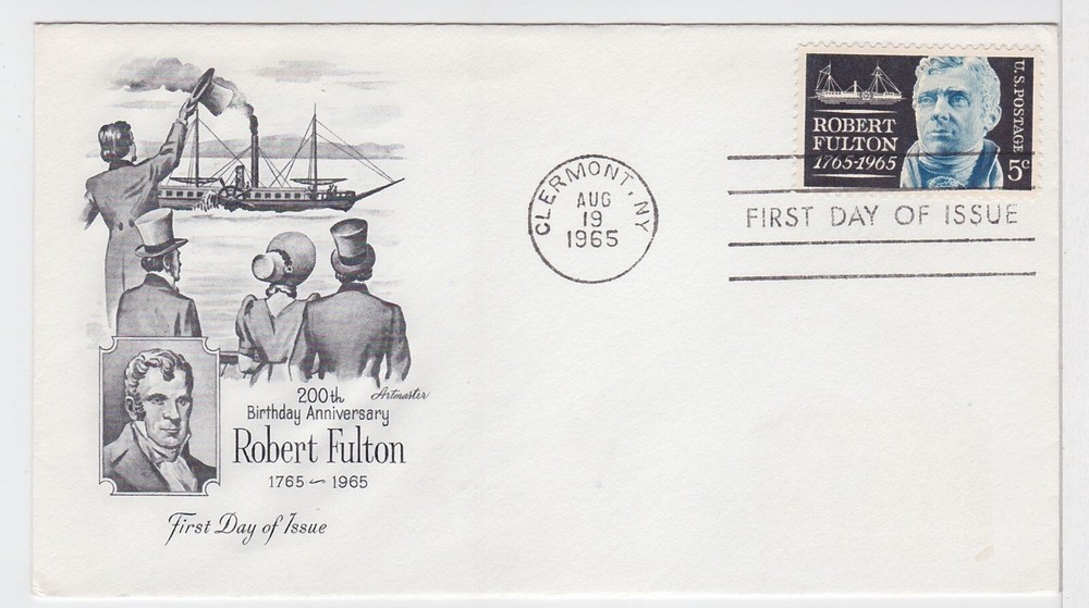 TurtlesTradingPost- Robert Fulton #1270 - 1965 - FDC Artmaster Cachet
