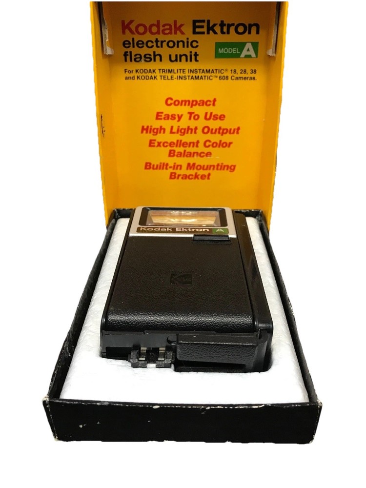 Vintage Kodak Ektron Model A Electronic Flash Unit With Original Box