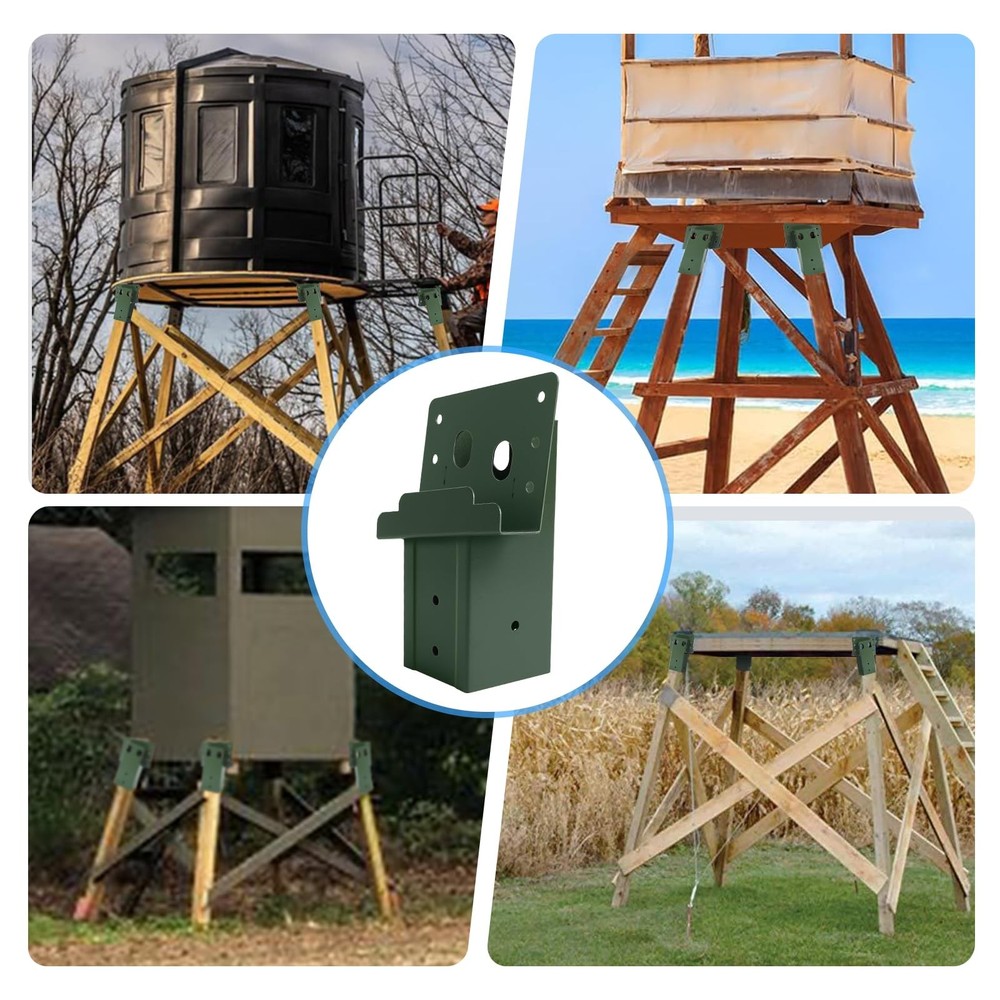 4 Pcs Outdoor 4x4 Compound Angle Brackets,Deer Stand Brackets for Deer Stand,...
