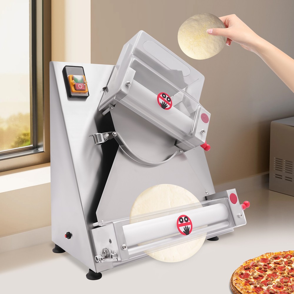 4"-16" Electric Dough Roller Sheeter Pastry Pizza Maker Press Making Machine