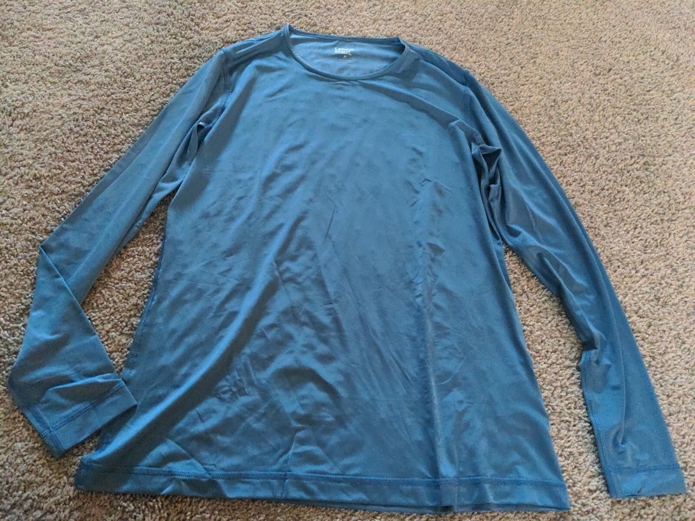 Lands End Muted Blue Medium Thermal Underwear Base Layer NEW B12