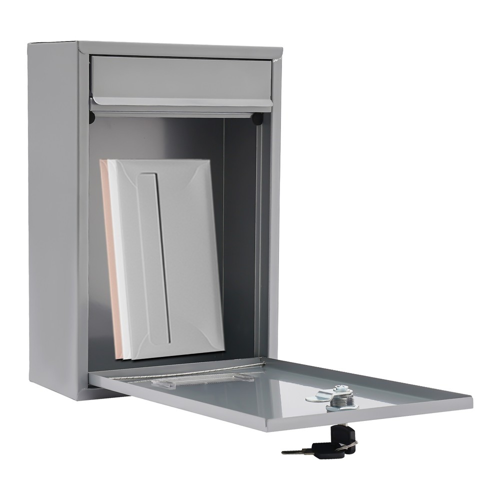Wall-Mount Mailbox Metal Mailbox with Lock Locking Drop Box 8.46*3.35*12.6 in