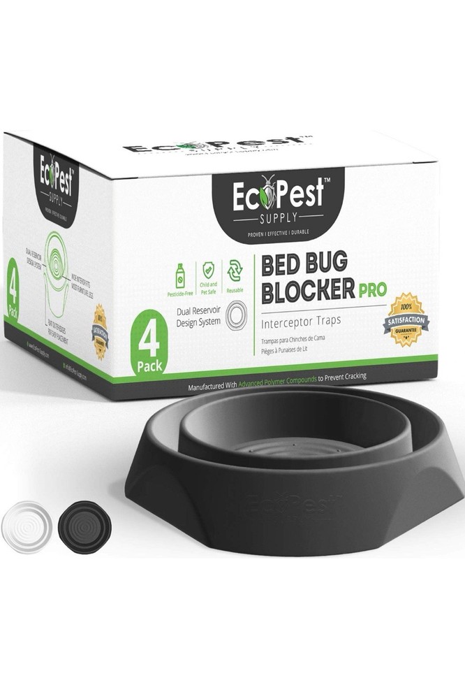 Bed Bug Interceptors – 4 Pack | Bed Bug Blocker (Pro) Interceptor Traps | Insect