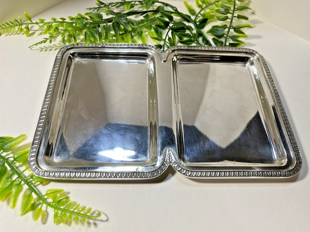 800 Silver Double Tray His & Hers Small Tray Can Be Monogrammed! 180Gr.