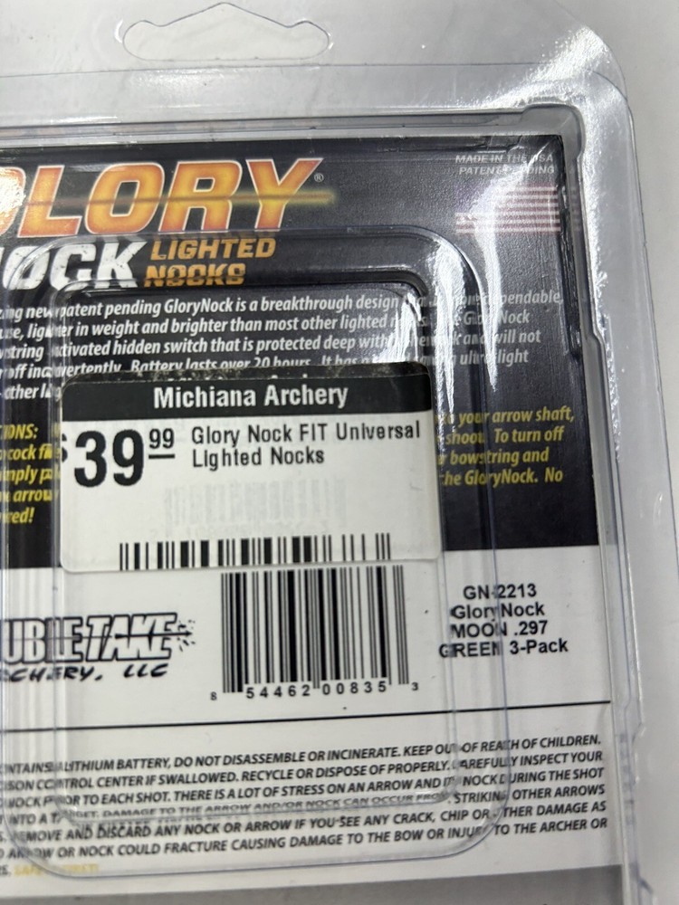 Double Take Archery Green Lighted Nocks - Bin Q-12