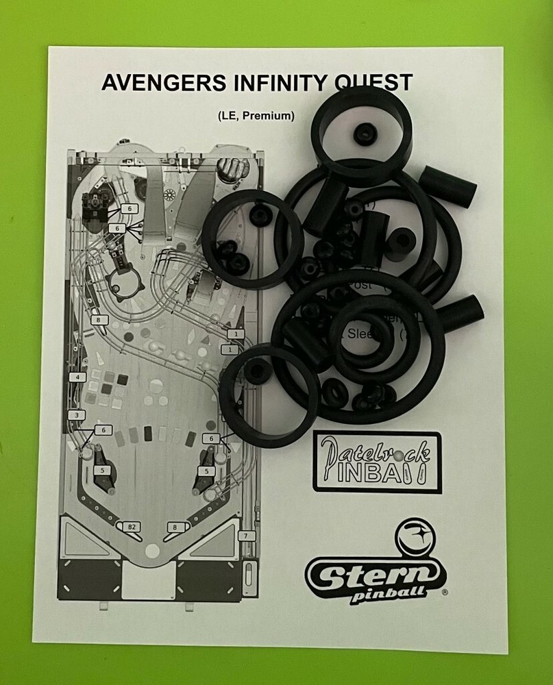 Stern Avengers Infinity Quest Premium / LE Rubber Ring Kit *Customize Your Kit*