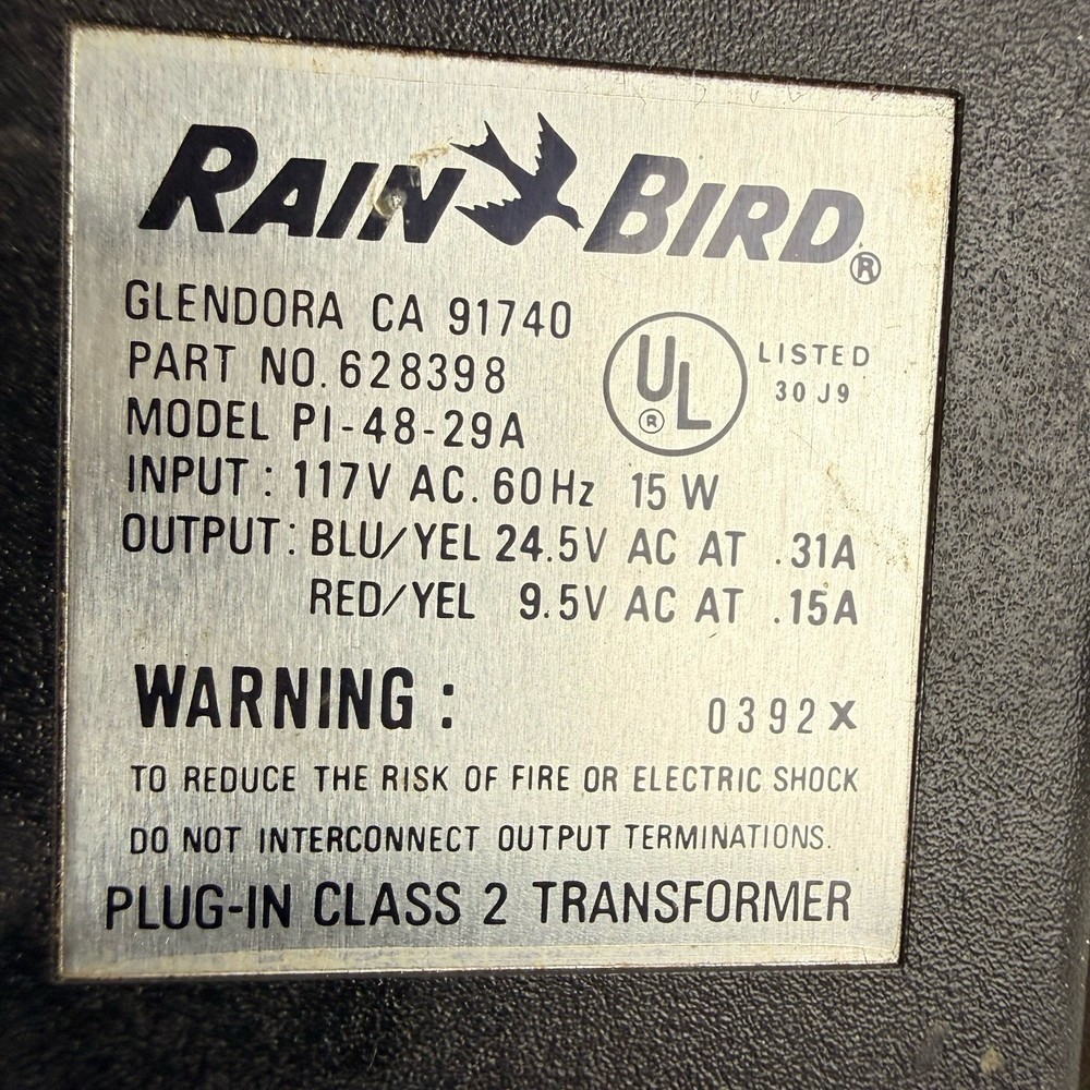Rain Bird 6 Station Dual Program Digital Sprinkler Timer PC206 Instructions