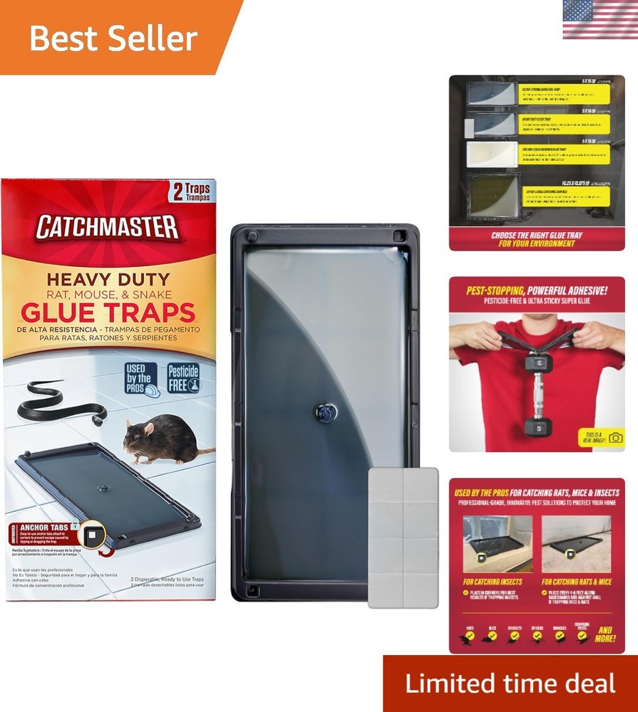 Ultimate 2-Pack Pest Control Glue Traps for Home & Garage - Safe & Effective