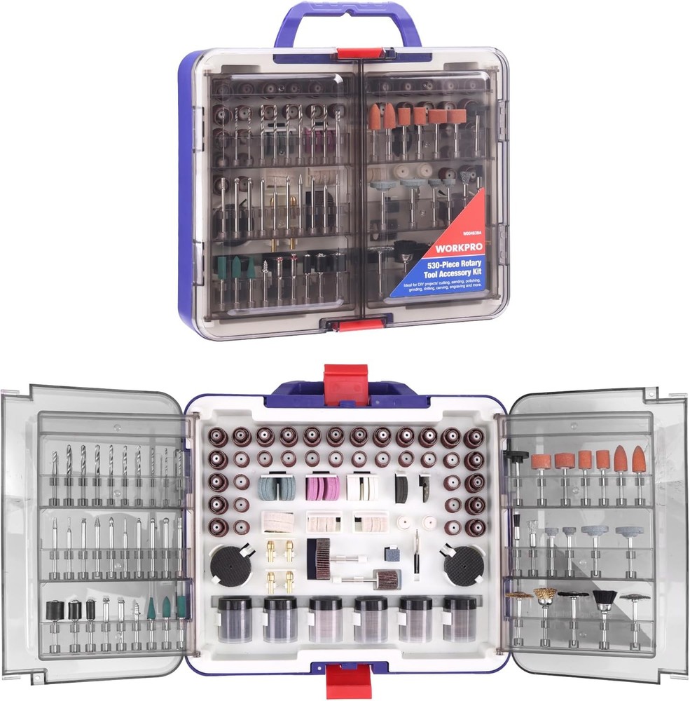 530 Piece Rotary Tool Accessory Kit Bits Cutting Grinding Sanding