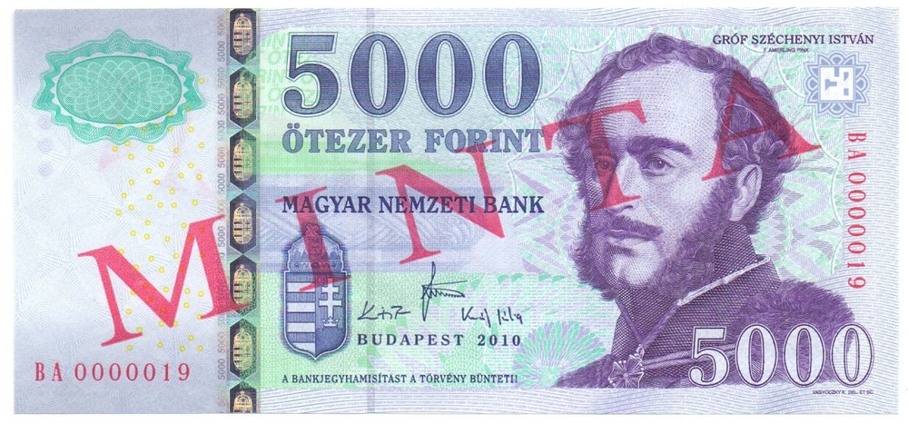 Hungary 5000 forint 2010 SPECIMEN UNC