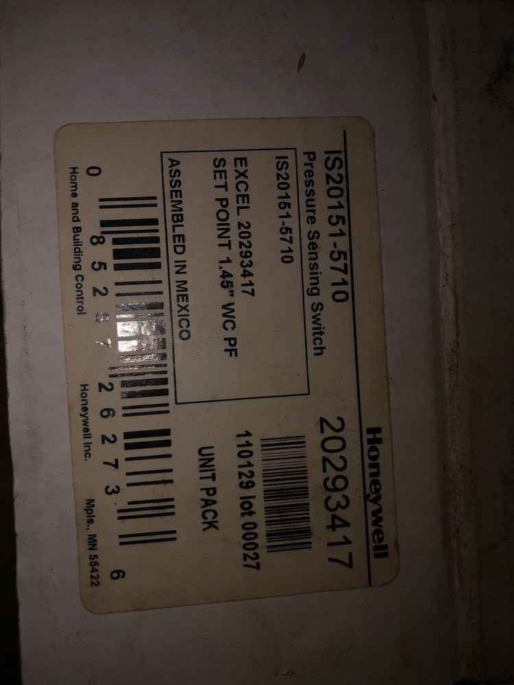 Lennox, Armstrong, Ducane Pressure Switch 20293417