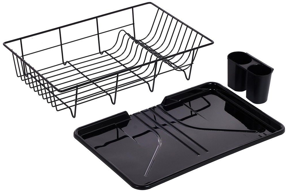 Sweet Home Collection Dish Drainer Drain Board And Utensil Holder