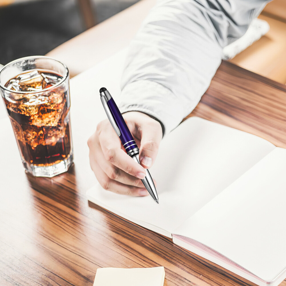 2pcs Lighted Ballpoint Pens Flashlight Writing Light Capacitive Stylus Pen