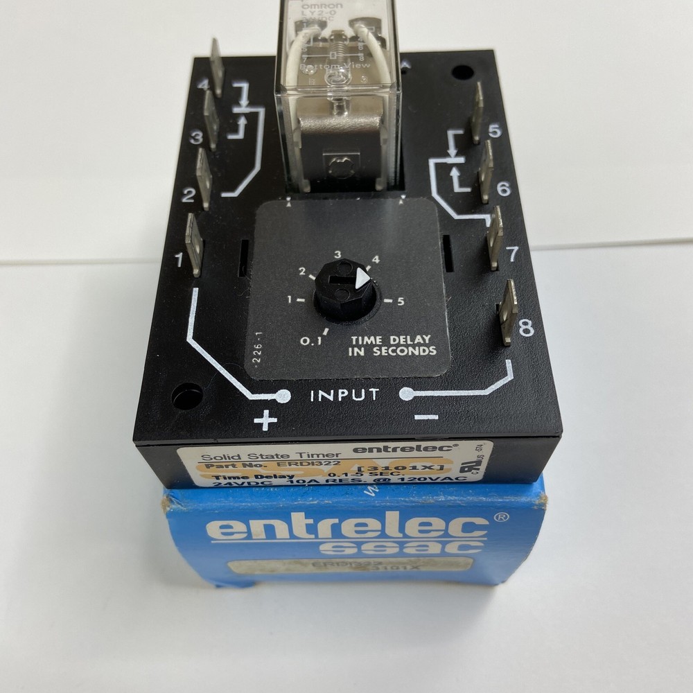 entrelec SSAC Solid State Timer ERD1322 Time Delay / 3101x / 24vdc 10a RES.  120