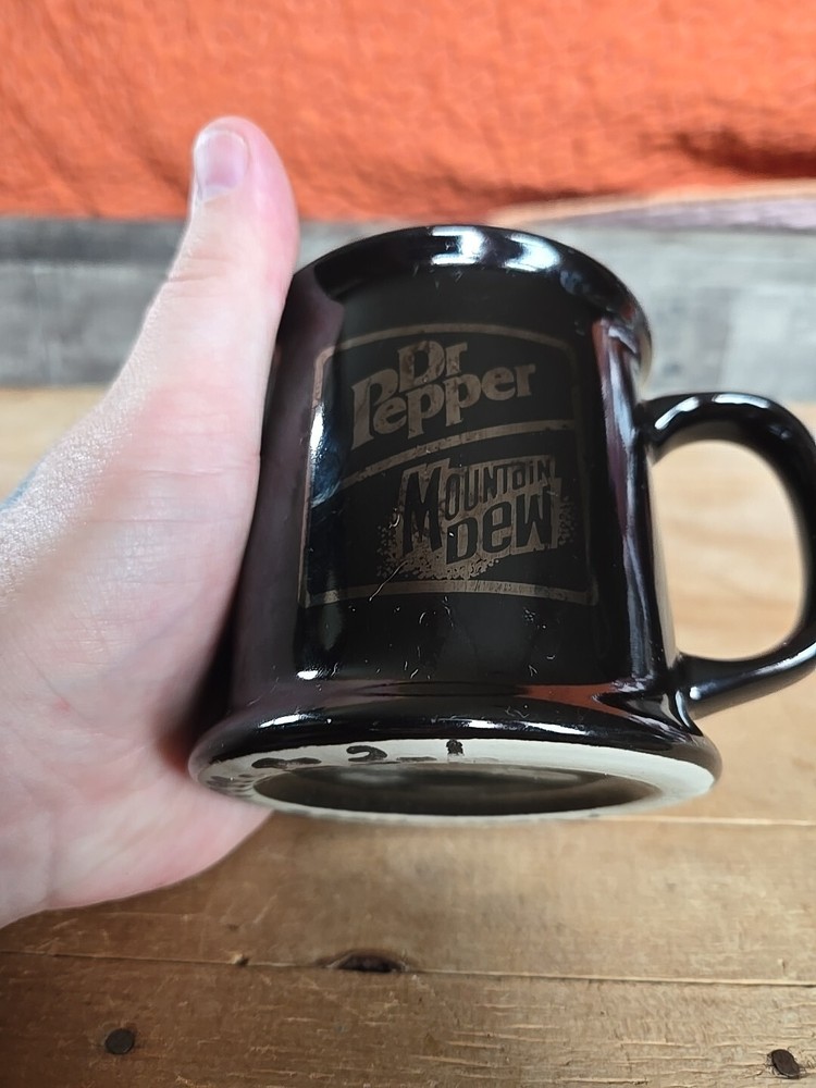 Dr Pepper Mountain Dew Black Ceramic Mug