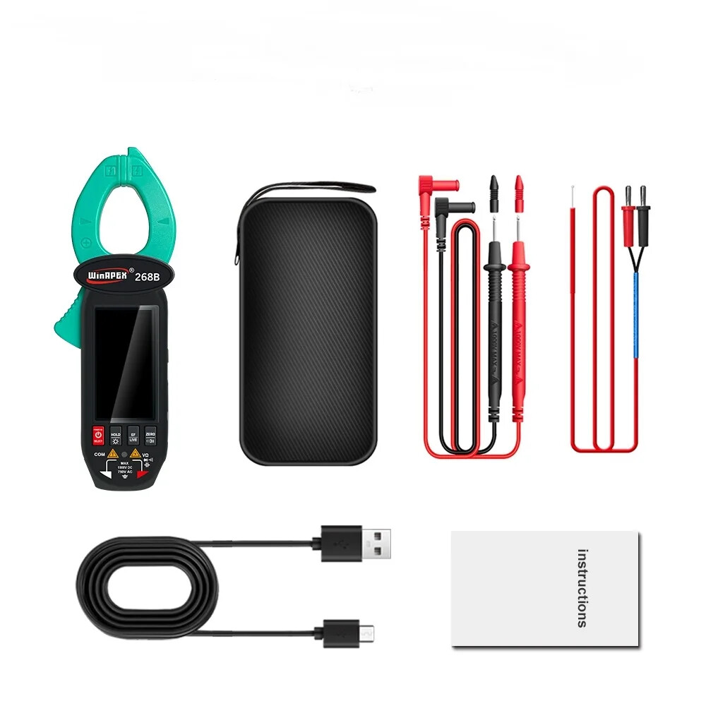 Leakage Current Detect Clamp Meter 0.1mA True RMS 60A AC DC Current Voltage