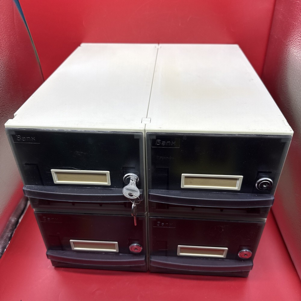 Banx Floppy Disk 3.5” Organizer Storage Drawers PC Computer Case W/ Keys