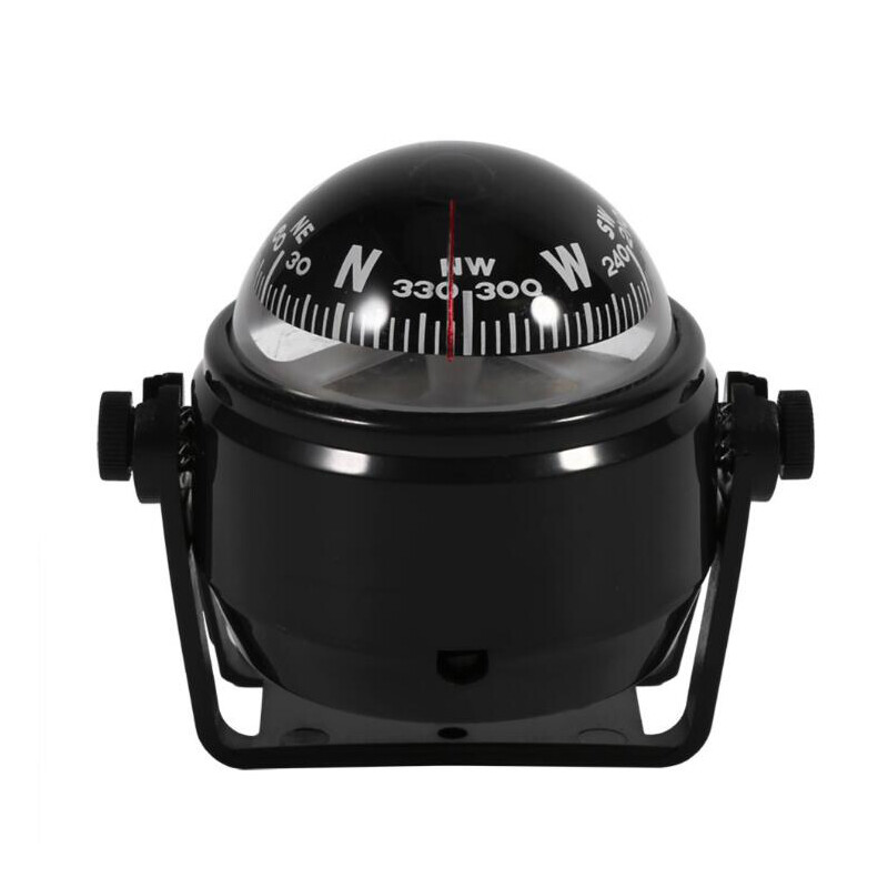 Boat Black Multifunctional Navigation Bracket Digital Compass ABS Waterproof